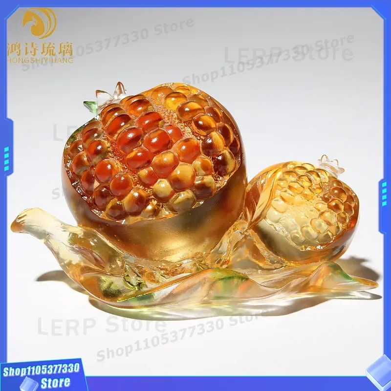 Creative Glazed Pomegranate Ornament Duozi Duofu Cute Home Decoration Personalized Small Gift for Birthday Unique Desktop