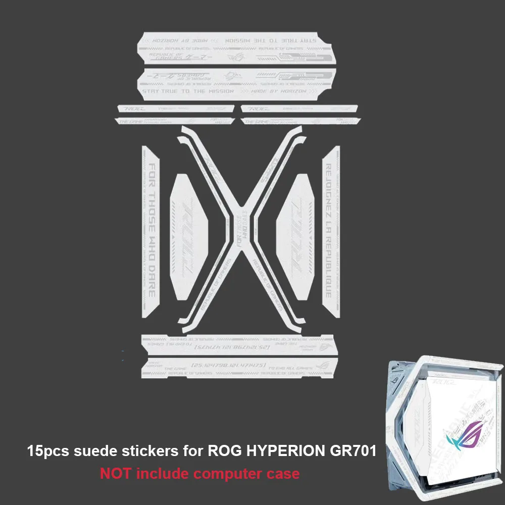ROG HYPERION 701 Chassis Suede Stickers,DIY Anime Gaming Cabinet Decorative Cover 15pcs 2025 - Image 4