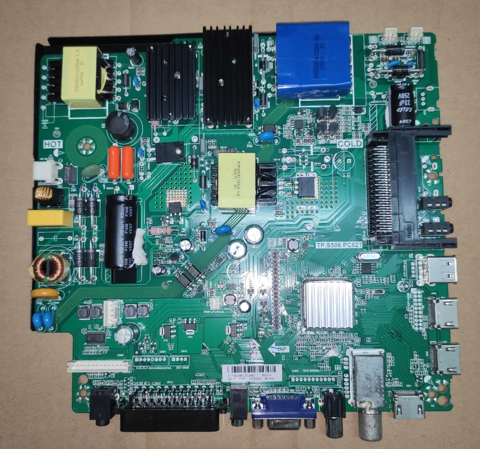 TP.S506.PC821 Three in one TV motherboard   1920x1080  110v-130v 600ma  108w2  48.5  working good
