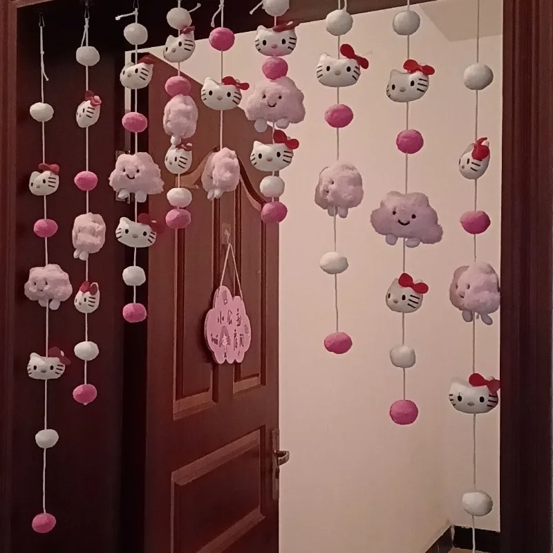 

MINISO SANRIO Hello Kitty Kawaii аниме мультфильм дверная занавеска для спальни девушка сердце украшение гостиная занавески сладость