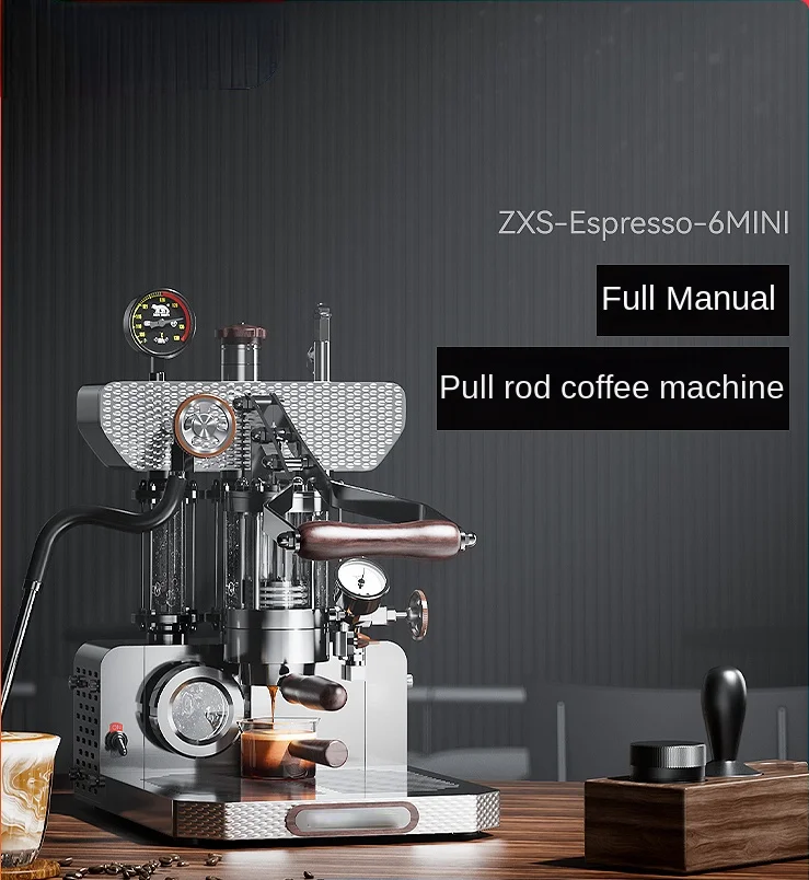 Hand Pressure Coffee Machine Home Commercial Pull Rod Espresso Coffee Machine Laba Steam Milk Frother