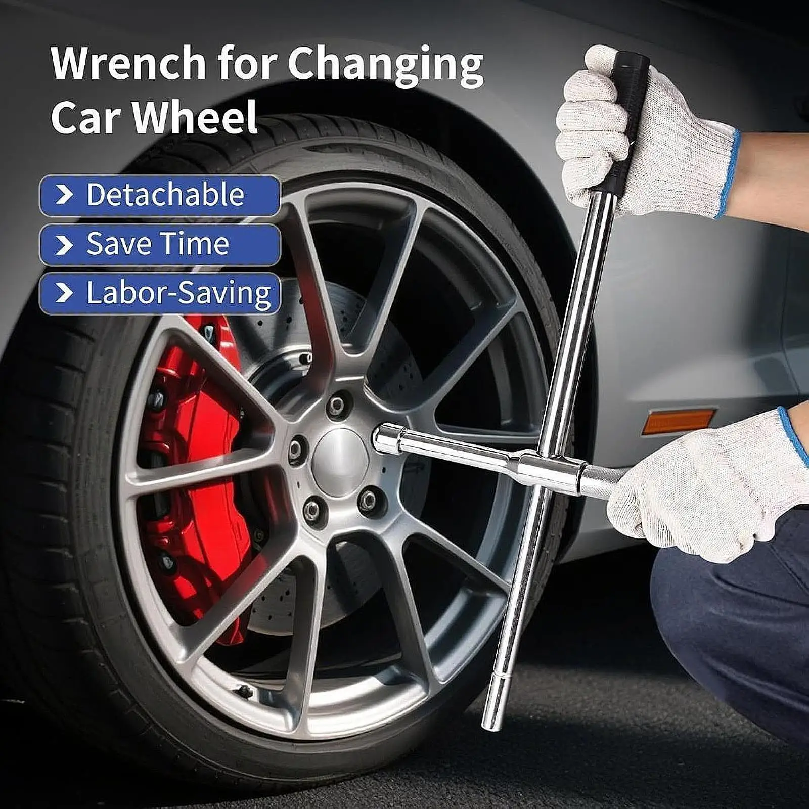 

Universal Lug Wrench Extendable Professional Wheel Wrench for Van Car