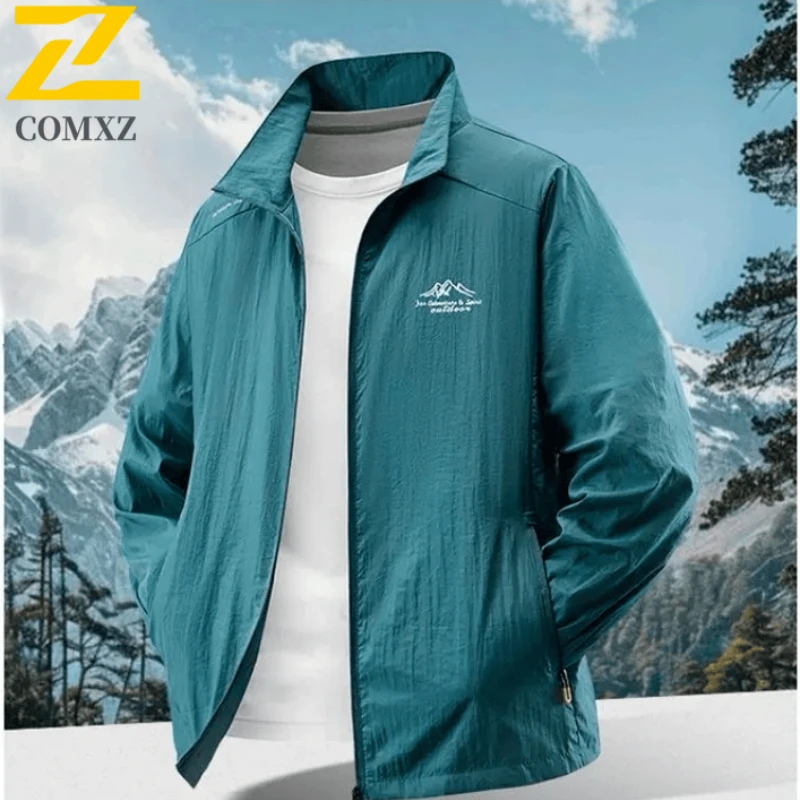 

2025 New Men’s Sunscreen Jacket Ultra Light Ice Silk Quick Drying UPF50+UV Resistant Cycling Coat Outdoor Fishing Camping Jacket