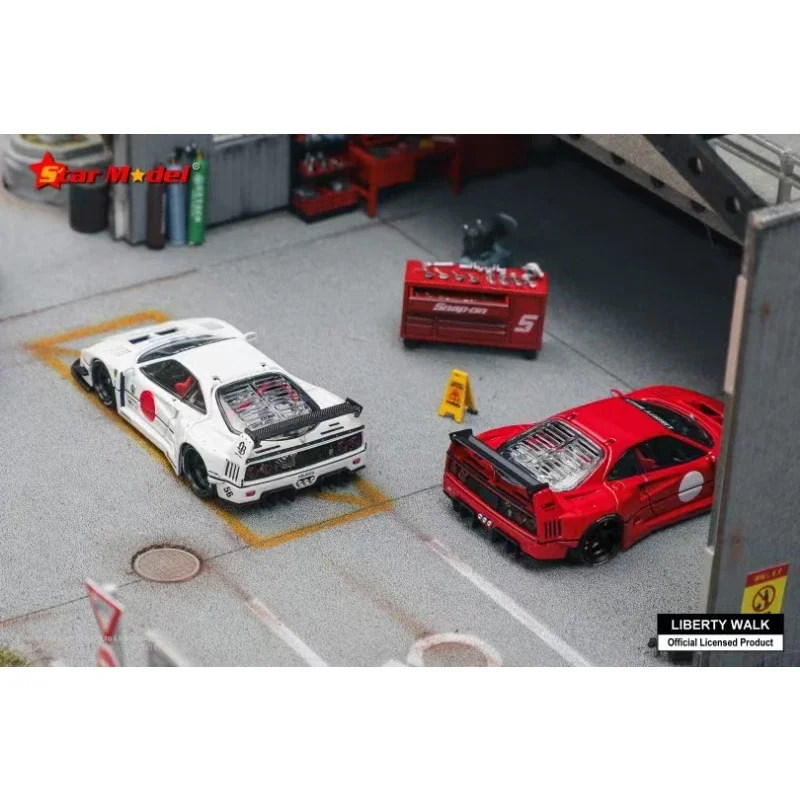 PreSale 1:64 STAR LBWK F40 Opened Hood Diecast Car Model Collect Miniature Toys