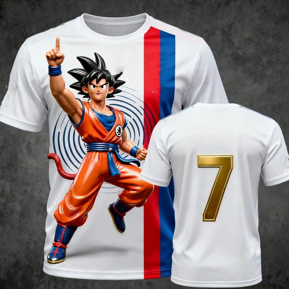 2026 New Dragon Ball Wukong Special Production Football Shirt Children's Anime Cartoon T-shirt Men's Sports T-shirt