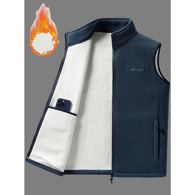

Men's Mid-aged And Elderly Fleece Vest Warm Inner Wear Citywalk Suitable G 34438 Brandless Regular Fit Spring 2026