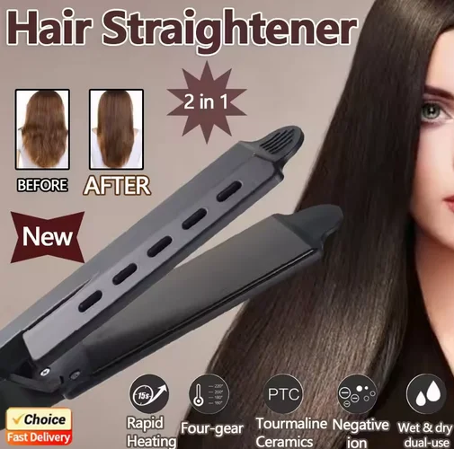 

Hair Straightener Four-gear Temperature Adjustment Ceramic Tourmaline Ionic Flat Iron Widen Panel Professional Styling Tool