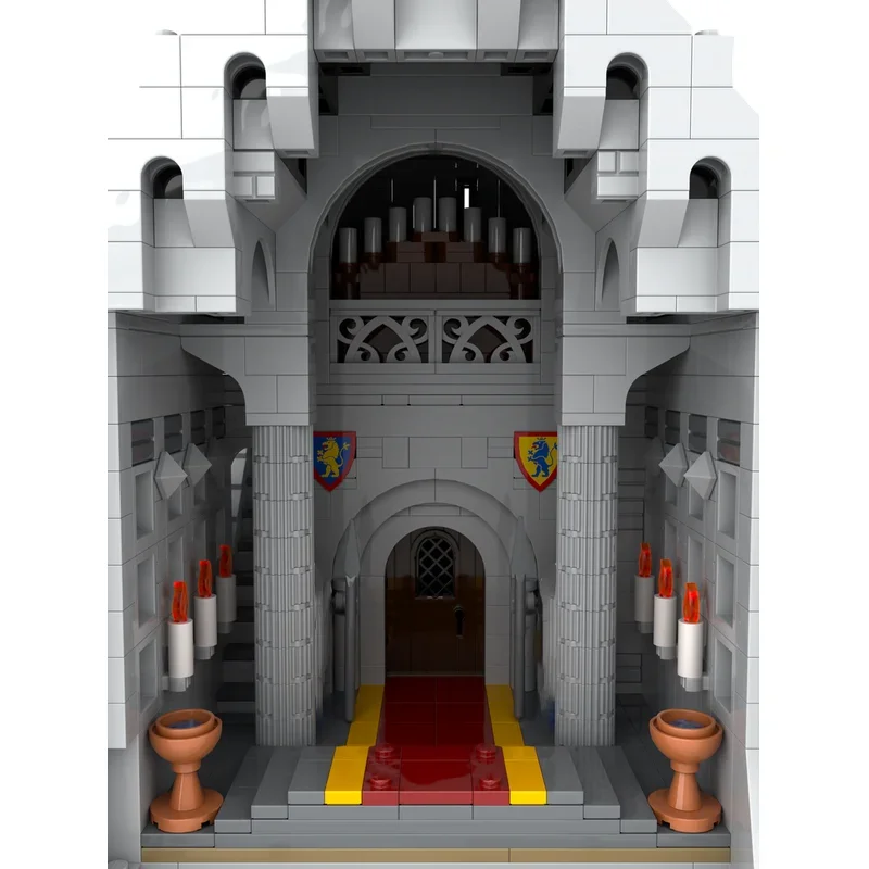 Moc Bouwstenen De Lion Knights' High Tower Technologie Modulaire Bakstenen Model Geschenken Kerst Speelgoed DIY Sets Montage