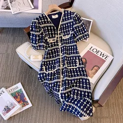 Summer dress Women's Diamond-encrusted Luxury Designer Loose Oversized High Waist Skirt Women's Clothes Sexy Long Skirt