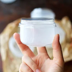 50 Sets Transparent Clear Portion Cups Japanese Caramel Pudding Beaker High Temperature Resistant Pudding Beaker with Lid