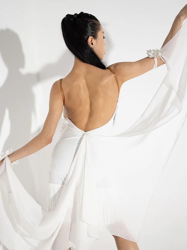 Vestido de baile latino, nuevo vestido de actuación, conjunto de vestido de práctica, edición avanzada femenina, vestido de competición profesionalYD520