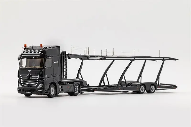 GCD 1:64 MB Actros Double Deck Trailer Black LHD Diecast Model Car