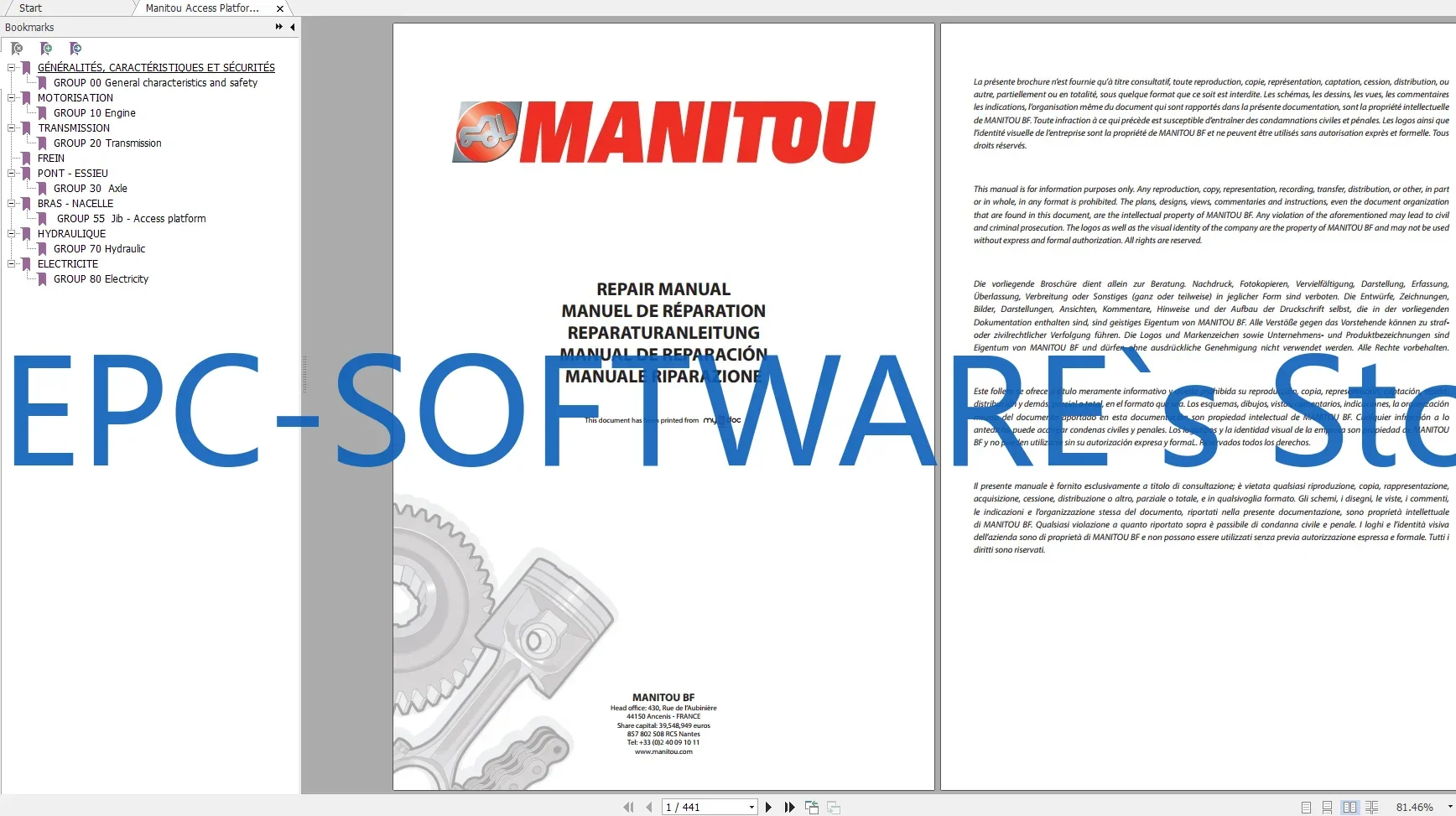 

EPC-SOFTWARE Телескопический скалер Manitou MLT 14,1 ГБ По руководство по ремонту, руководство оператора, обновление руководства в части 2021 г.