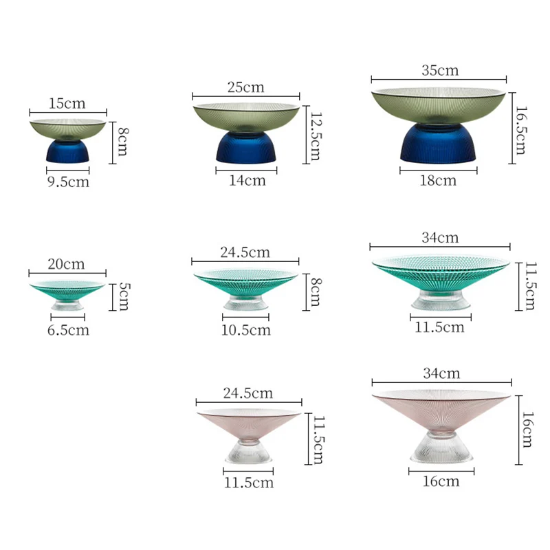 Imagem -06 - Bandeja de Armazenamento de Vidro Vertical de Luxo Bandeja de Frutas Alto Exposição de Jóias de Sobremesa Secas Sala de Estar Decoração de Casa