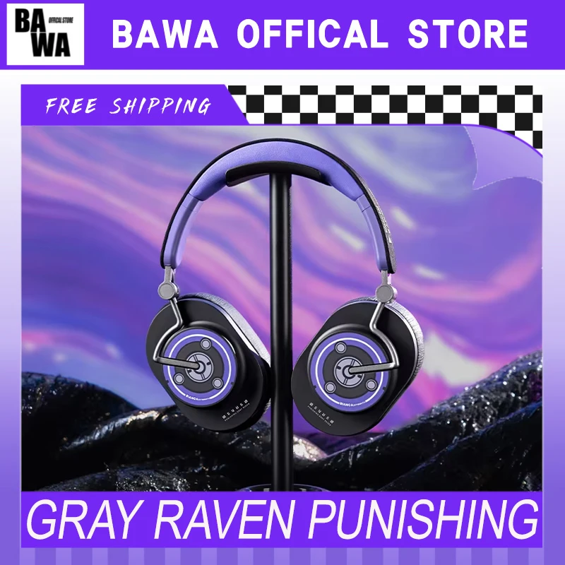 GRAY RAVEN PUNISHING Earphone Bluetooth 5.4 Wireless Custom Headphone ENC Call Hybrid ANC Active Noise Reduction HiFi headphones