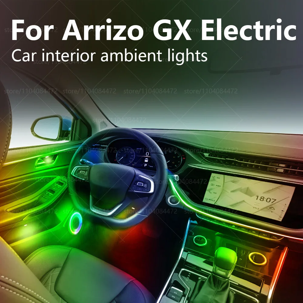 

Для Chery Arrizo GX Electric 22in1 RGB интерьер автомобиля акриловые автомобильные окружающие освещение RGB скрытая акриловая полоса украшения аксессуары