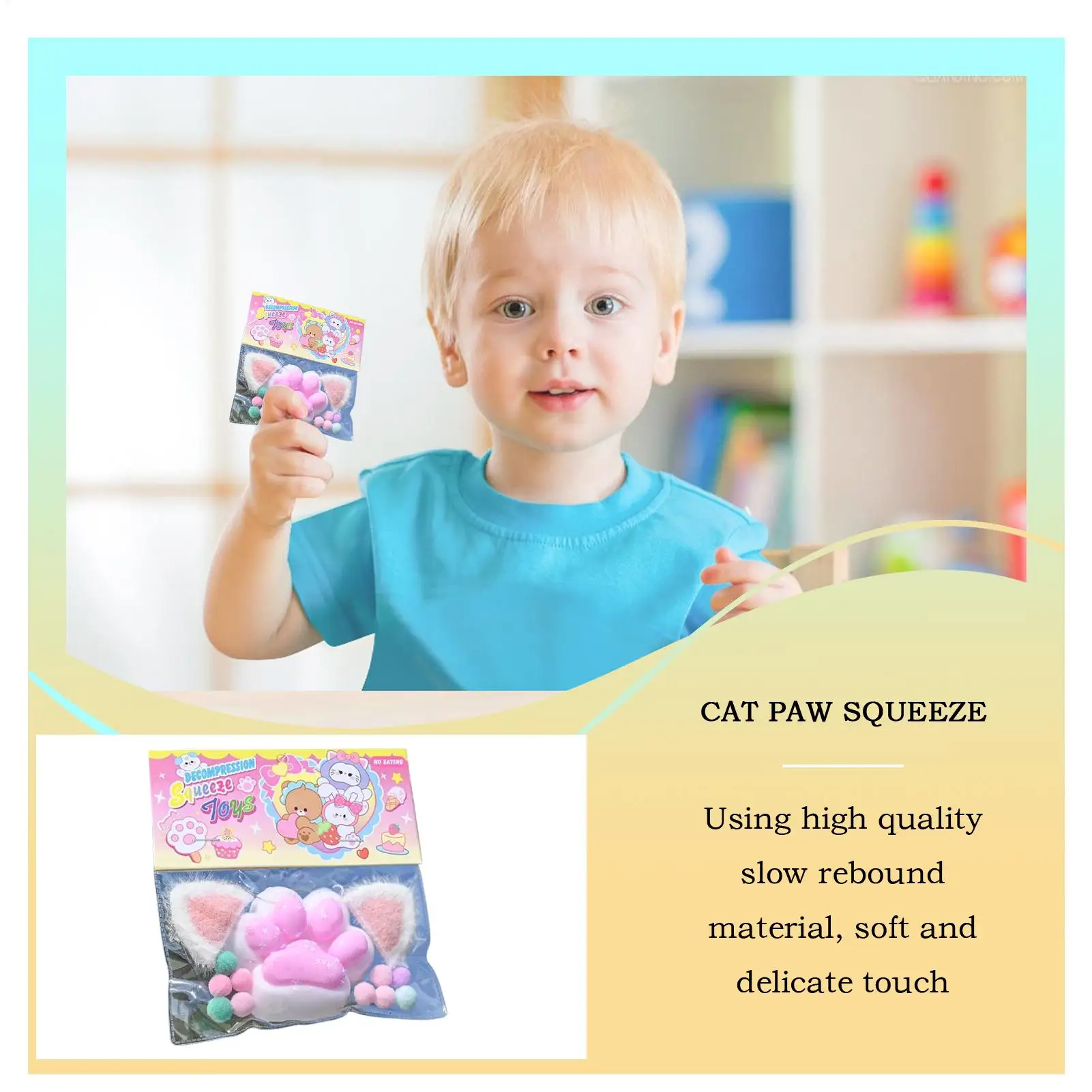 

Сенсорная игрушка для сжимания кошачьей лапы, игрушка для кошачьей лапы, эластичные эластичные шарики, сувениры для вечеринок для классной комнаты, школьные вечерние сувениры