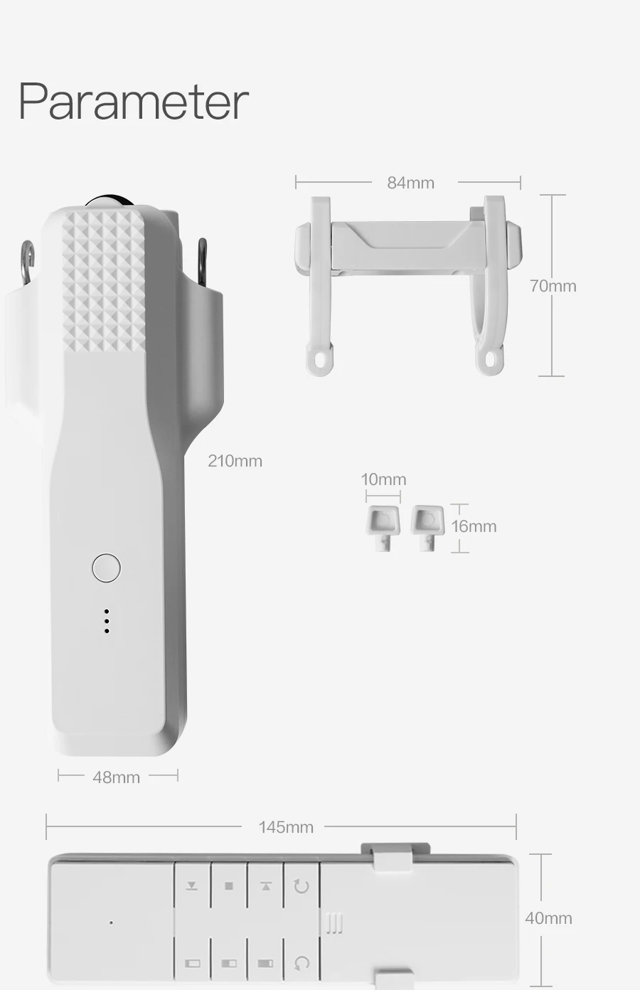 Zemismart Zigbee Vorhangroboter, wiederaufladbarer Elektromotor für römische Stange I Typ U Typ Track, Arbeit mit Tuya Alexa Google Home – Detail 18