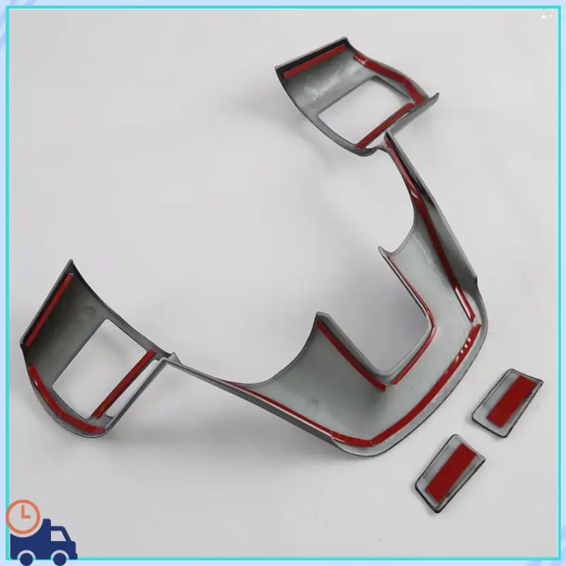 For Toyota Fortuner Hilux 2024 ABS Carbon Fiber Car Steering Wheel Cover Trim Frame Decoration Interior Accessories