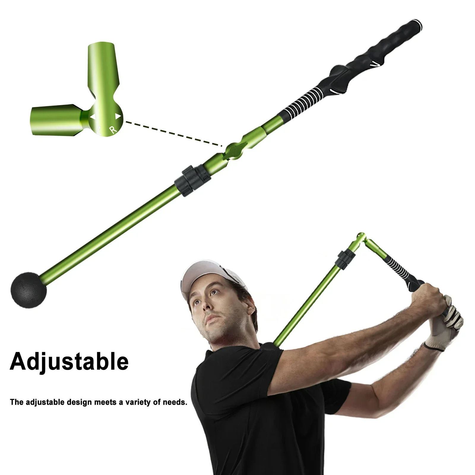 Golf Swing Trainer Exerciser Aid Adjustable Portable Golf Training Aid to Improve Hinge Forearm Rotation Shoulder Turn –Light