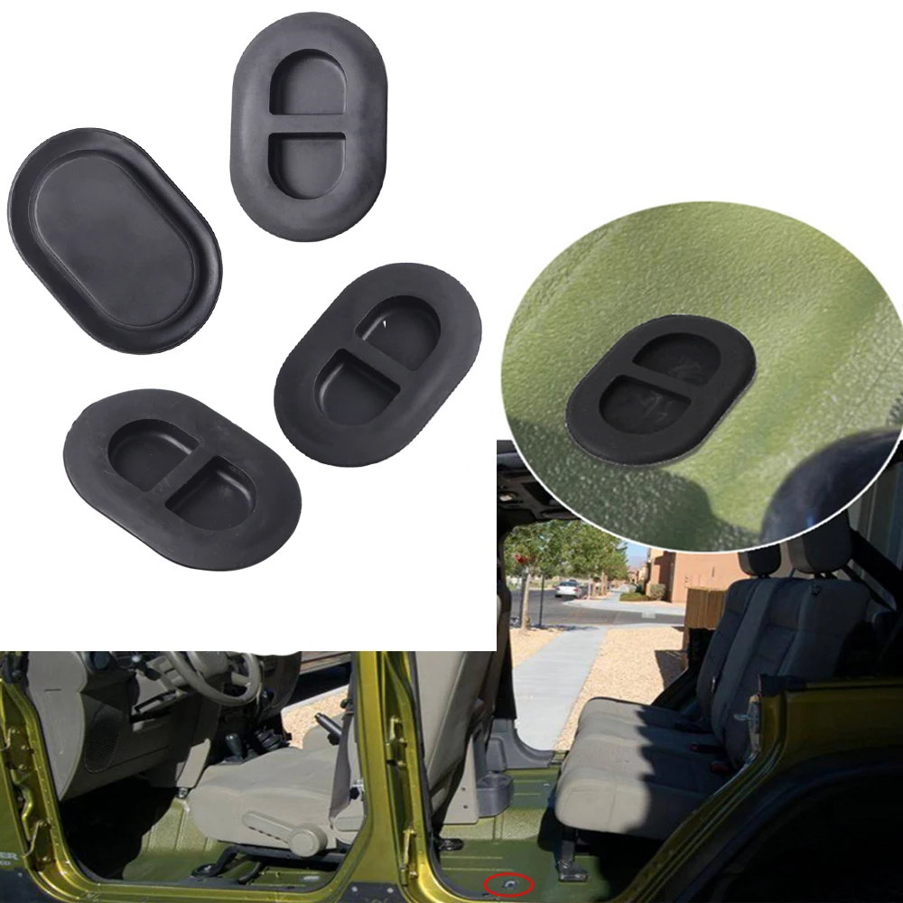 For Jeep Wrangler JK JKU JL JLU 2018 2019 2020 2021 2022 2023 2024 Front Rear Floor Rubber Plug Pan Drain Plug Accessories