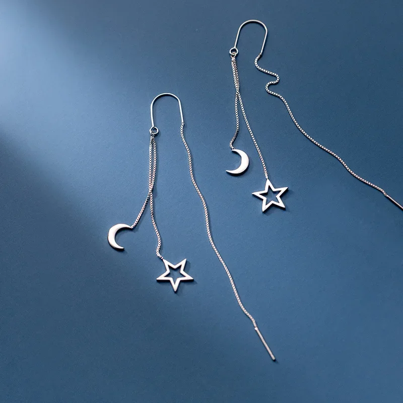 INS Style Star Moon Earrings  Punk Style Women's Earrings and Earrings  Y2K Style Fashion Hip Hop Party Banque