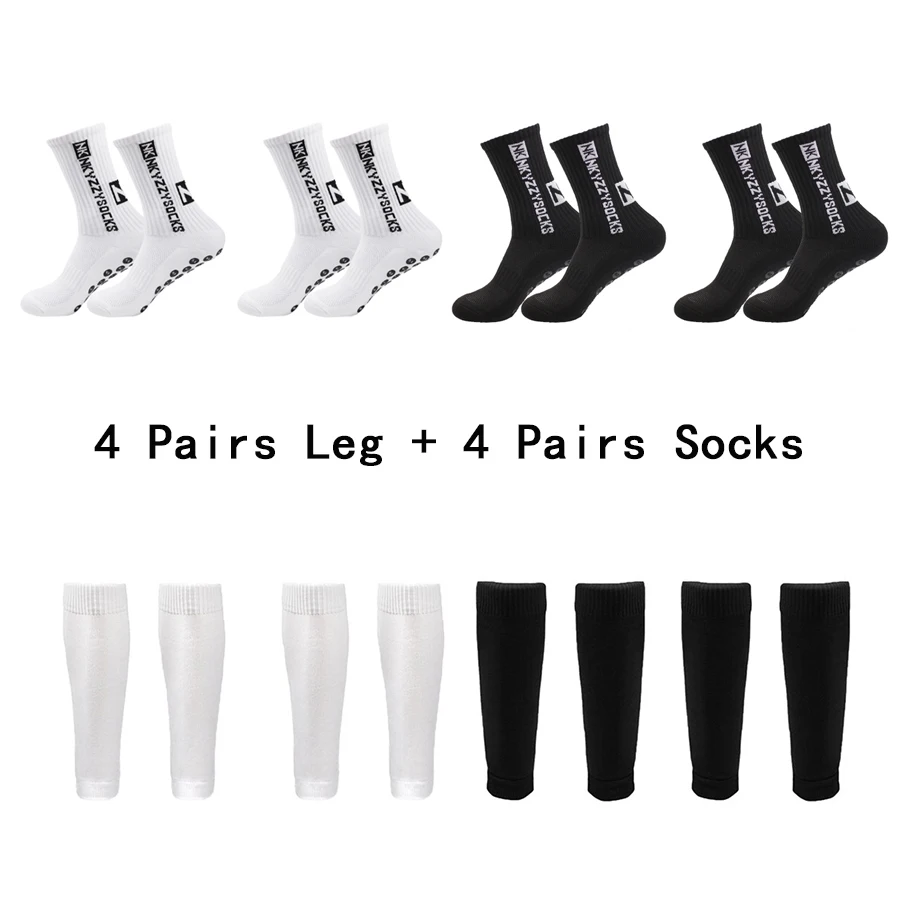 

8pairs men women football socks Sports Shin guards outdoor anti slip soccer socks tennis cycling socks calf sock Shin guards