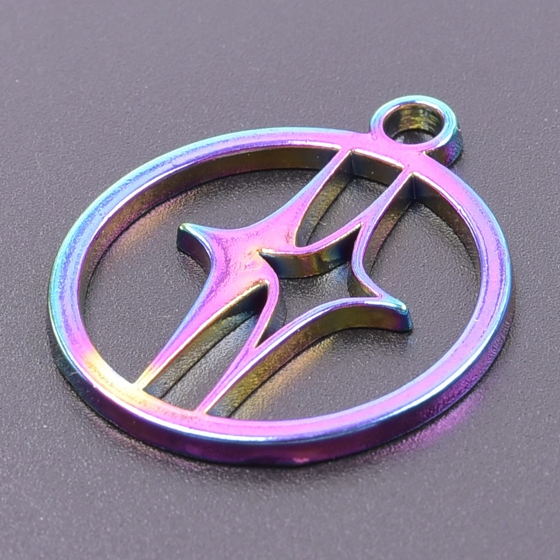 10 pçs liga arco-íris charme lua cruz flor tendência crânio pingentes encantos para fazer jóias colar diy folha brincos suprimentos