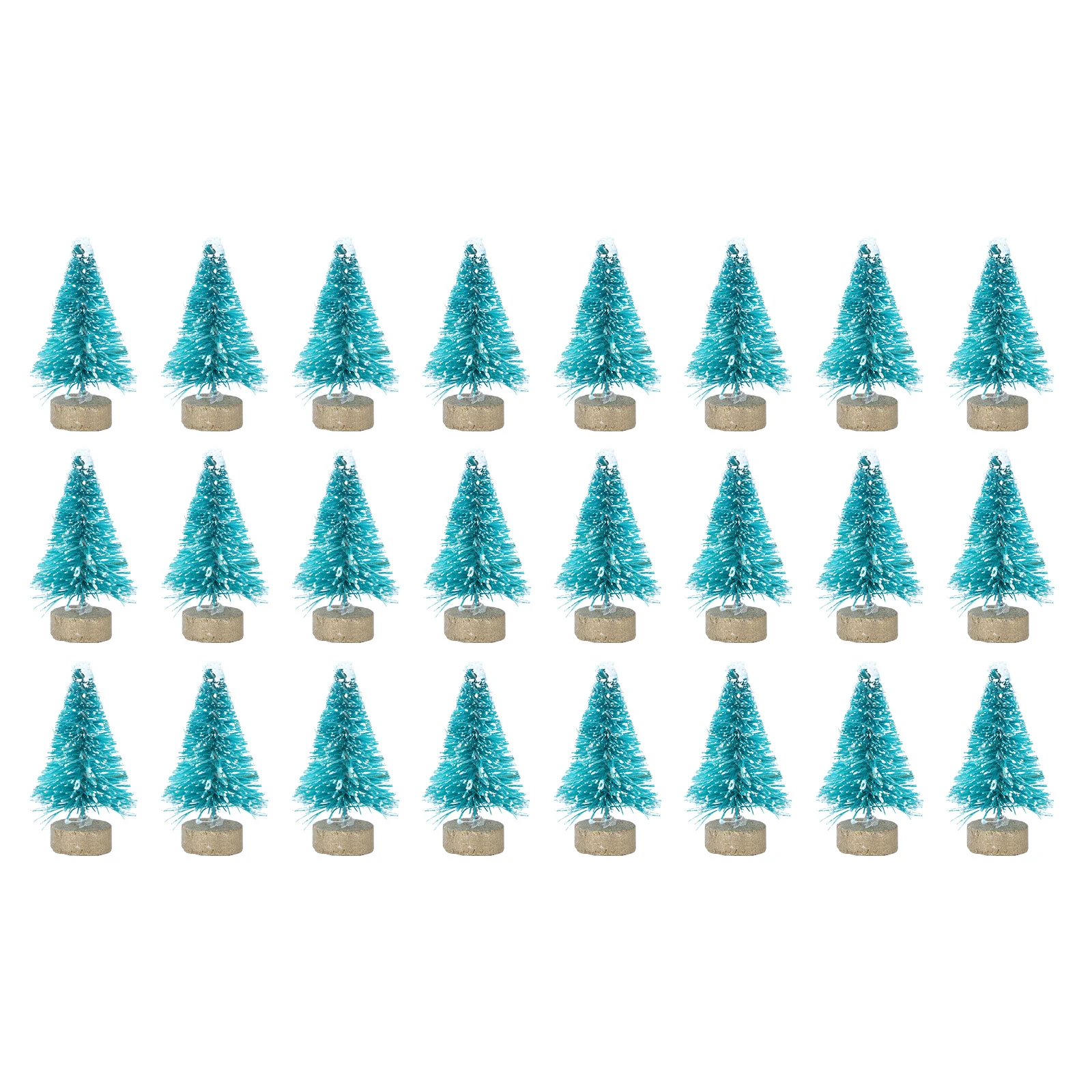 24-delige mini-kerstboom tafelbladversiering kleine decoraties ornament sisal zijde kantoor vilten slinger