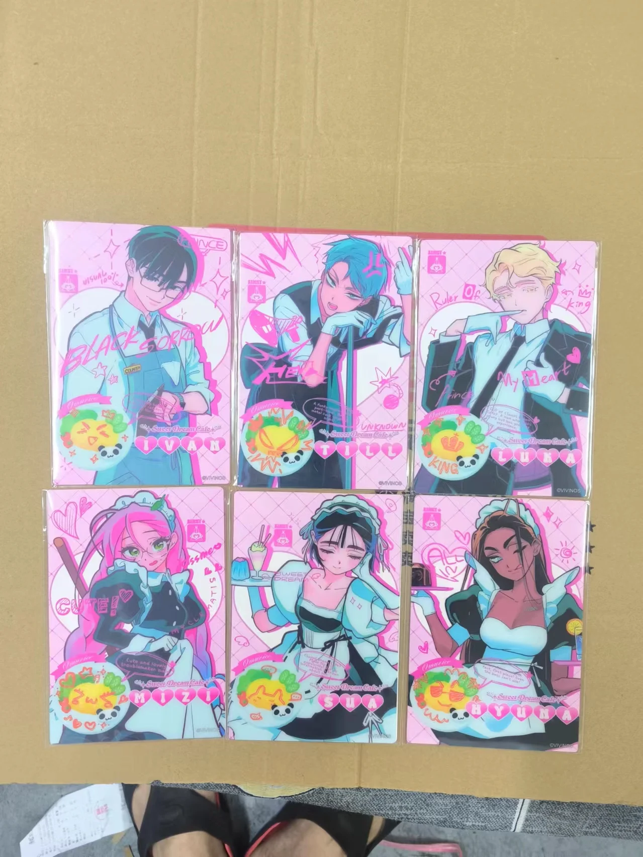 Anime Alien Stage Hyuna Mizi Sua Ivan Till Luka Cosplay Ornament Card Cartoon PVC Transcard Mascot Lesser Calorie Accessory Gift