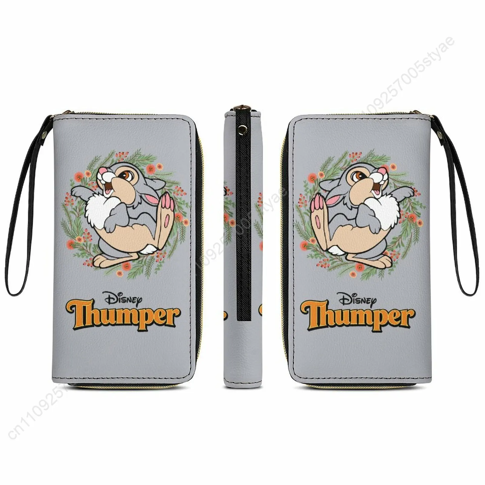

Thumper Leather Wallet Disney Licensed Customizable Personalized Design Your Pattern Portable Purse Double-sided Printing