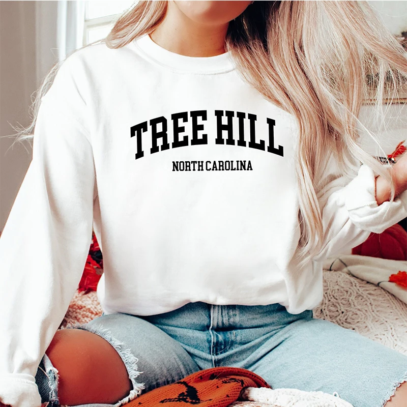 Tree Hill North Carolina Women Sweatshirt Cotton Winter Clothes One Tree Hill Fashion Long Sleeve Hoodies College Jumper Female