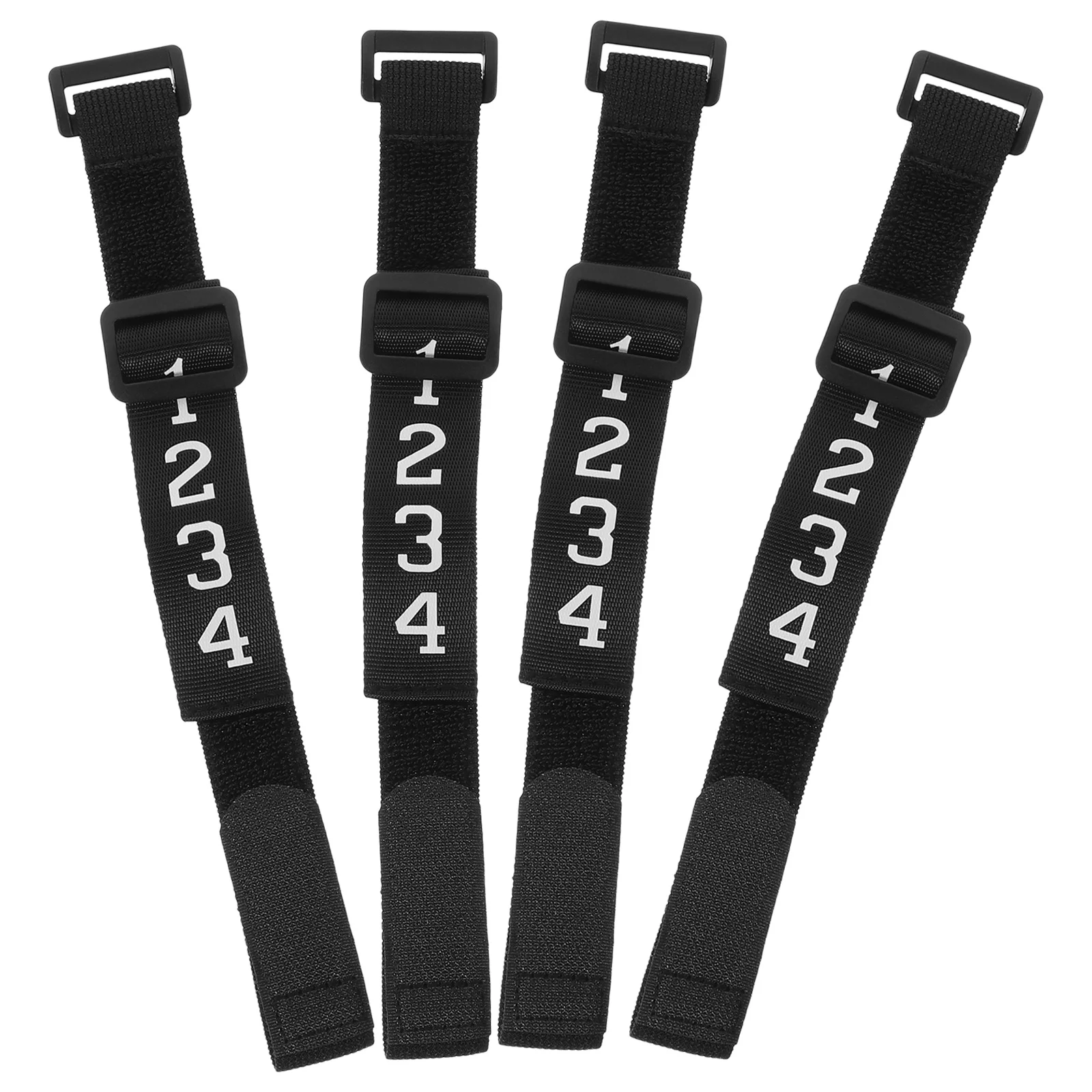 4Pcs Football Referee Wrist Bands Numbered Band Official Sliding Side Clip Convenient Game Use Football Referee Gear