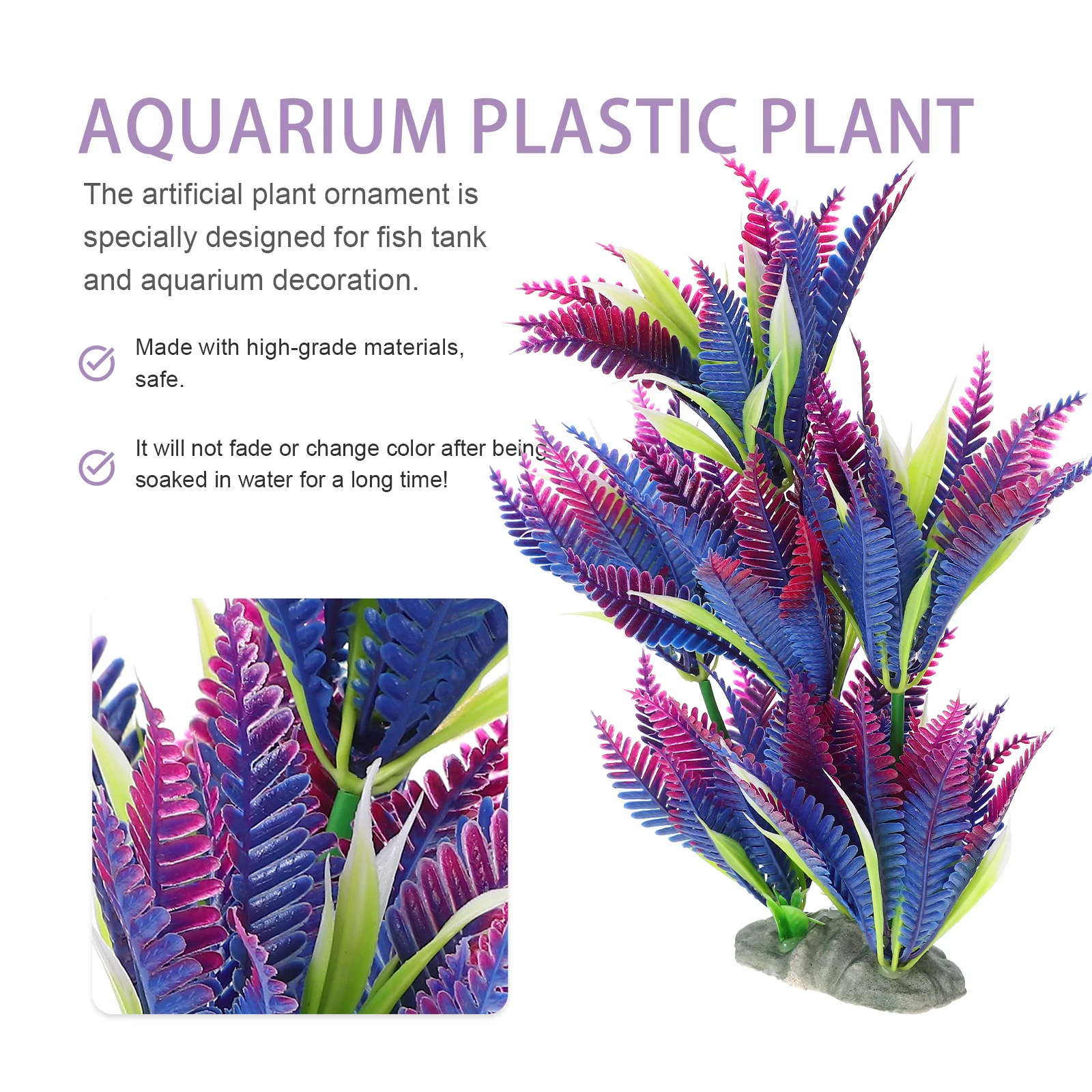 

Fish Tank Artificial Plant Decorative Water Grass for Aquarium Landscape Underwater Decorations Natural Look Fake Aquatic Plants