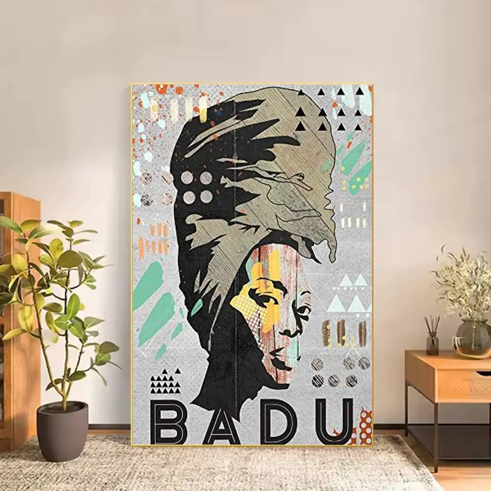 E-erykah Badu American Singer-songwriter Poster Versatile HD Waterproof Wall Art Self-Adhesive Decor for Any Space Ideal Gift