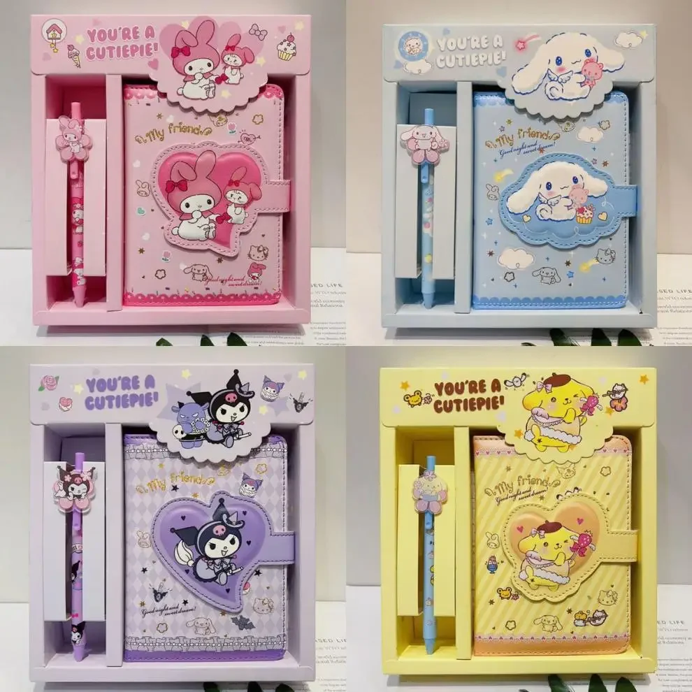 

Kawaii Sanrio Notebook Journal My Melody Hello Kitty Kuromi Cinnamoroll School Supplies Stationery Notepad Cute things for Girls