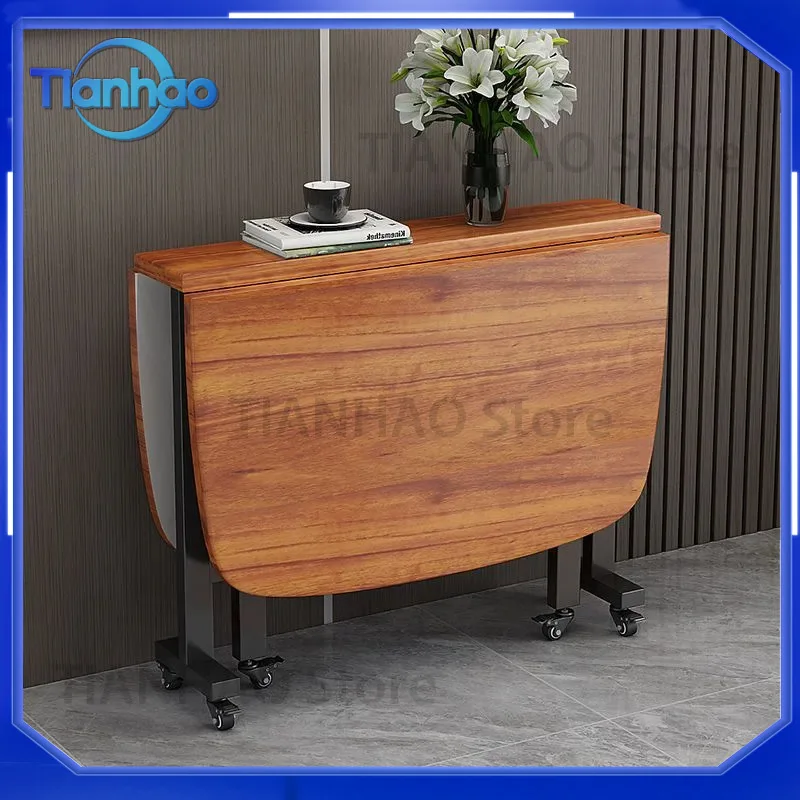 Foldable Rectangular Dining Table for Home Outdoor Use Portable Pop Up Table for Food Stall and Multi Person Meals