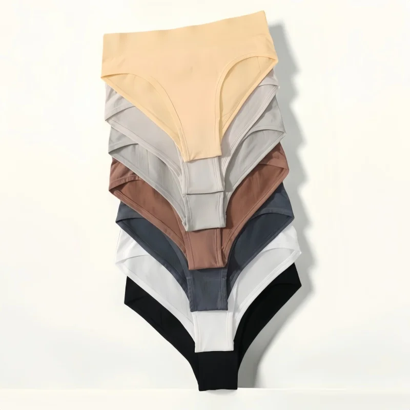 1 calzoncillos de tiro alto para mujer, calzoncillos femeninos de Color sólido, ropa interior sin costuras, S-XXXL, lencería Sexy, ropa íntima cómoda