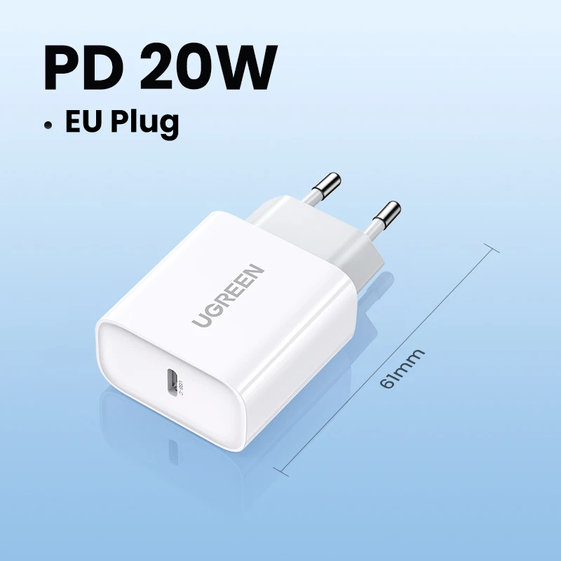 UGREEN Quick Charge 4.0 3.0 QC PD-oplader 20W QC4.0 QC3.0 USB Type C snellader voor iPhone 17 16 15 Pro Xiaomi telefoon PDCharger