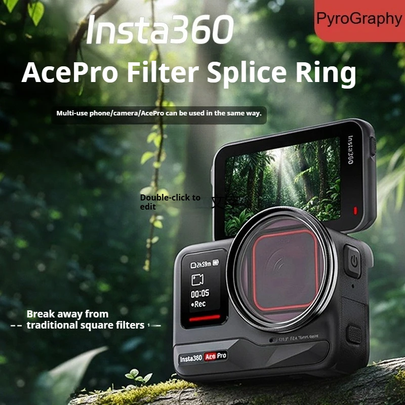 

Пирограф Ace Pro 49 мм адаптер фильтра кольцо защитная рамка УФ CPL Регулируемый диммер ND8/64/1000 Подходит для Insta360 Ace Pro