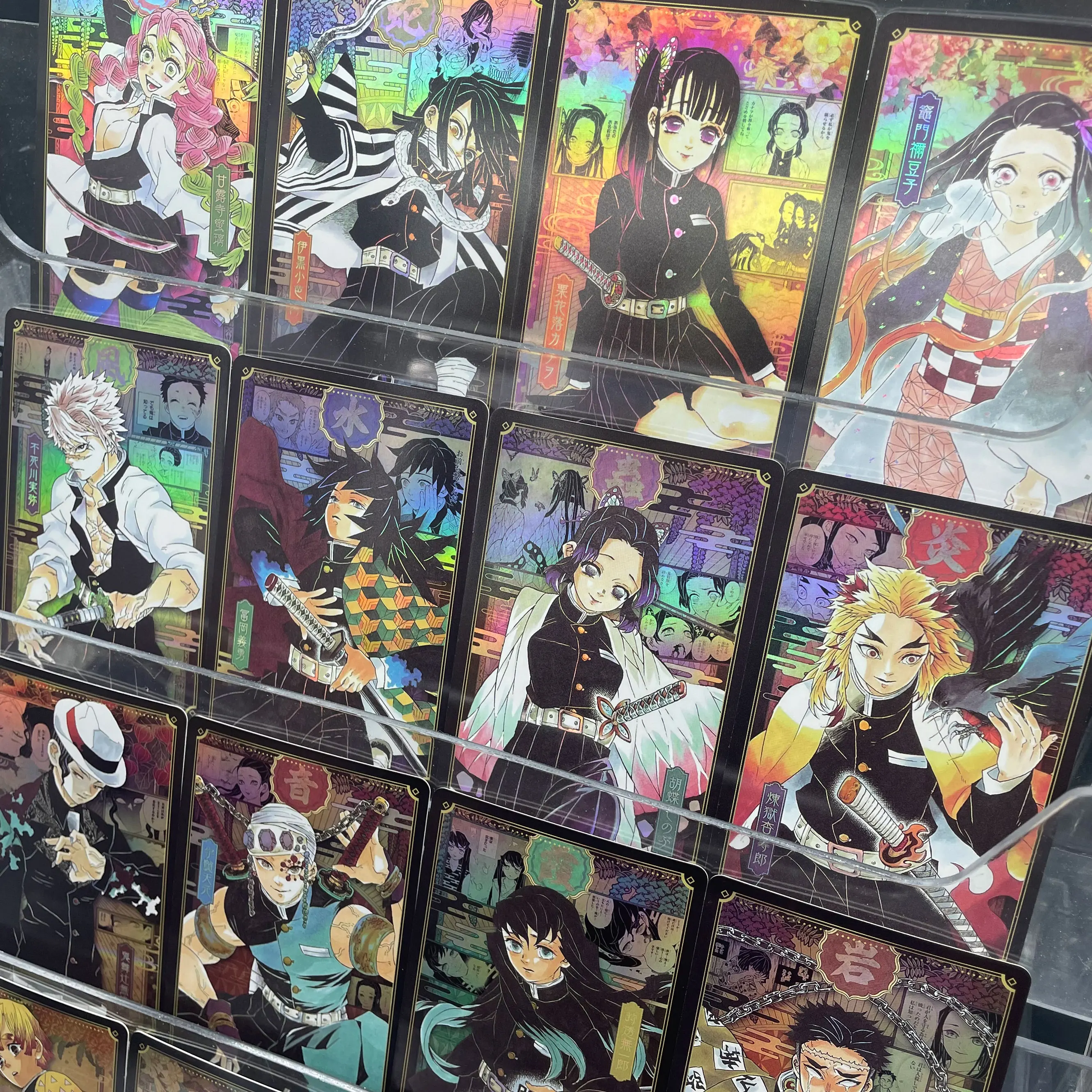 16Pcs/set Anime Demon Slayer Postcard Flash Card Kamado Tanjirou Kochou Shinobu Rengoku Diy Collection Card Birthday Toy Gifts