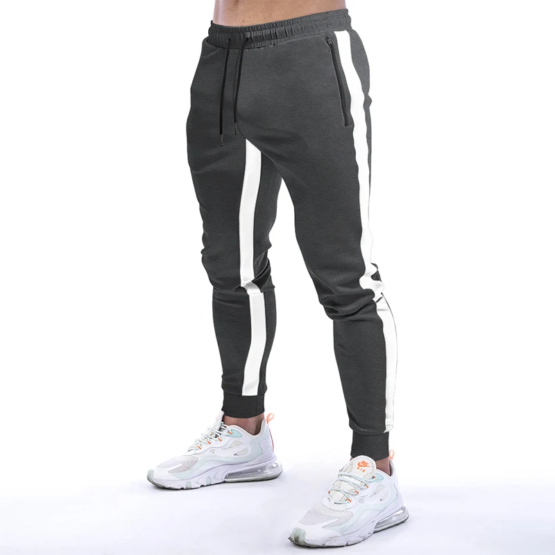 Autumn Pants Men Fitness Sportswear Tracksuit Elastic Waist Sweatpants Cotton Trousers Loose Gyms Jogger Track Pants Mens