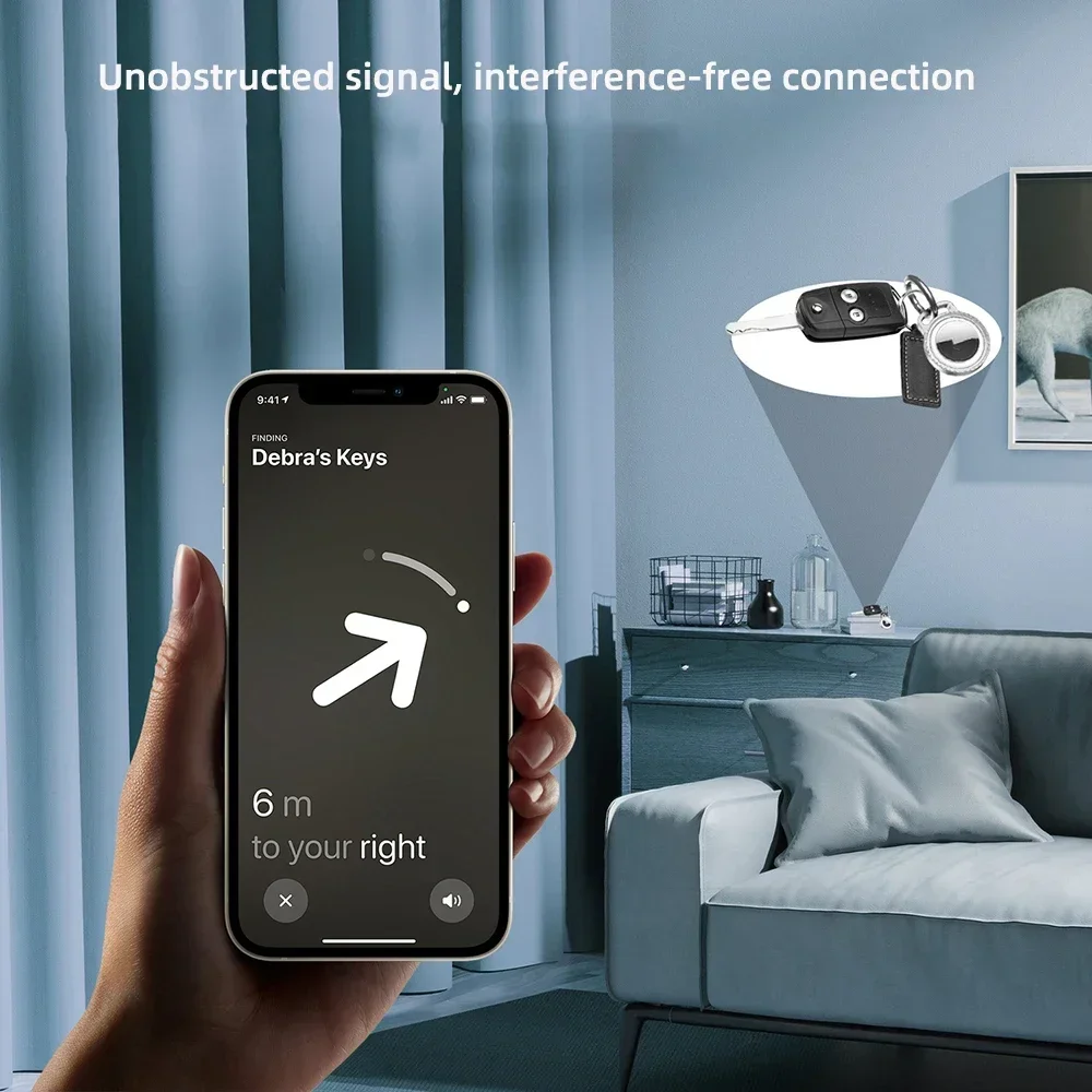 حافظة معدنية من الألومنيوم والتيتانيوم CJ لغطاء حماية صلب Airtag مع حامل سلسلة مفاتيح مقاوم للماء وخفيف الوزن ومتين، #5