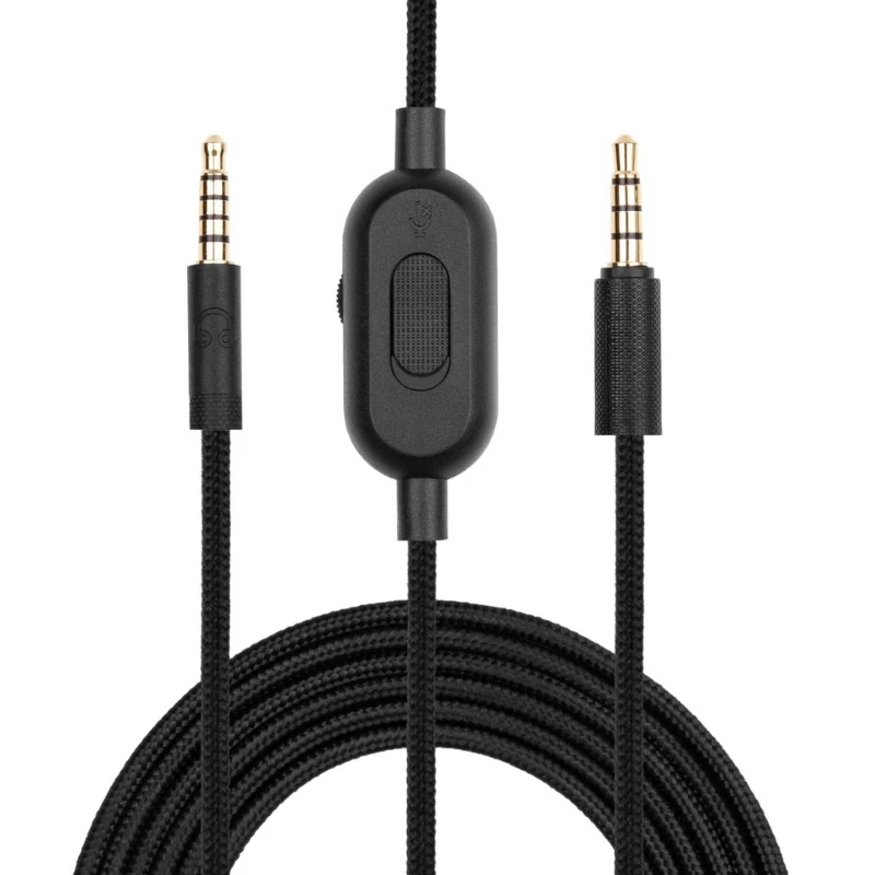 Kabel Aux untuk Logitech GPRO X G233 G433 Headphone kabel Audio dengan Inline Mute & kontrol Volume kabel bebas kebisingan suara kualitas tinggi