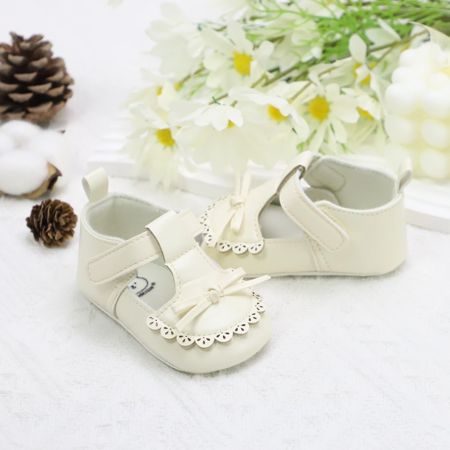 Baby toddler shoes, cute skirt bow baby girl casual step shoes, light and non-slip, suitable for daily & vacation wear, spring &