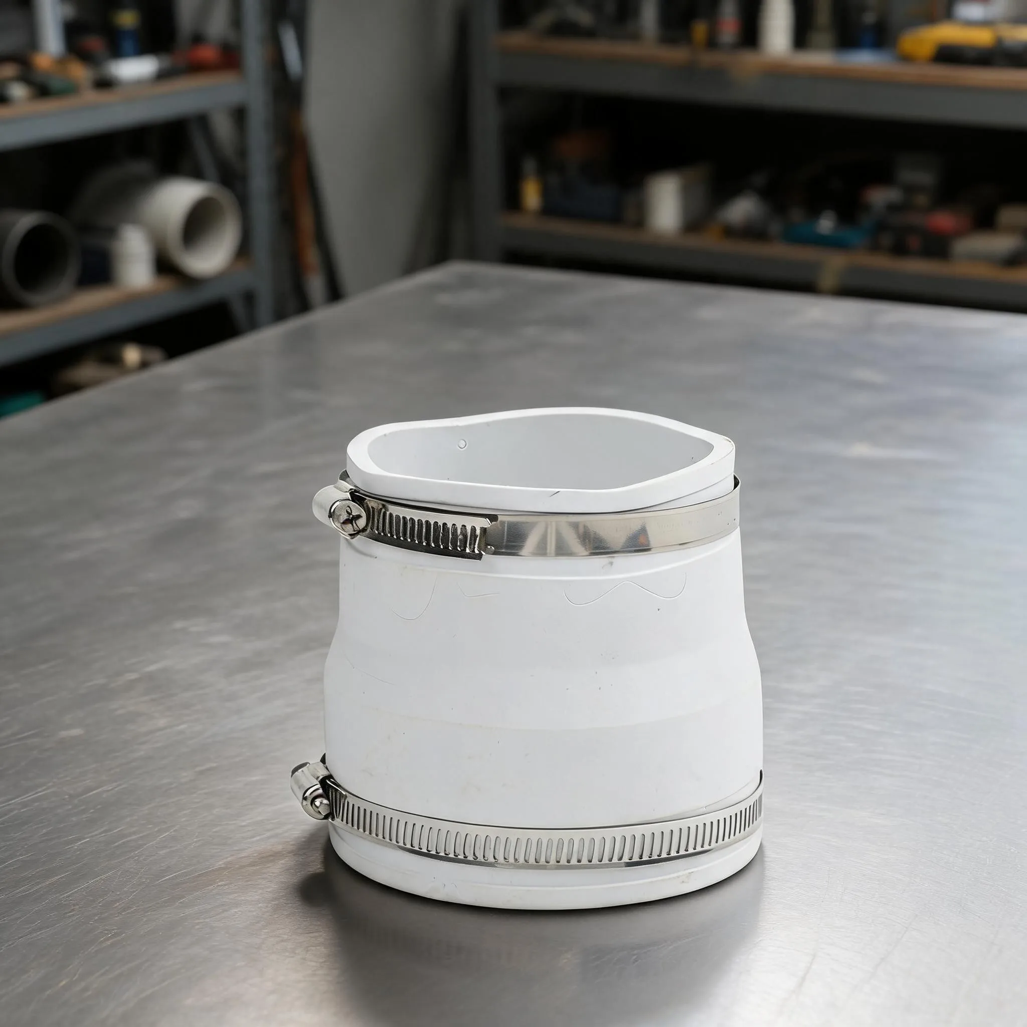 Flexible Duct Reducer Coupler For Ventilation, 100mm To 75/90mm Adapter With Shock-Absorbing Seal For HVAC