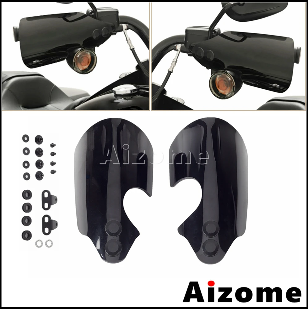 

1Pair Black Motorcycle Hand Overlay Turn Signals Handle Bar Cover Handgaurd For Harley Road King Special FLHRXS 2017-2020 2019
