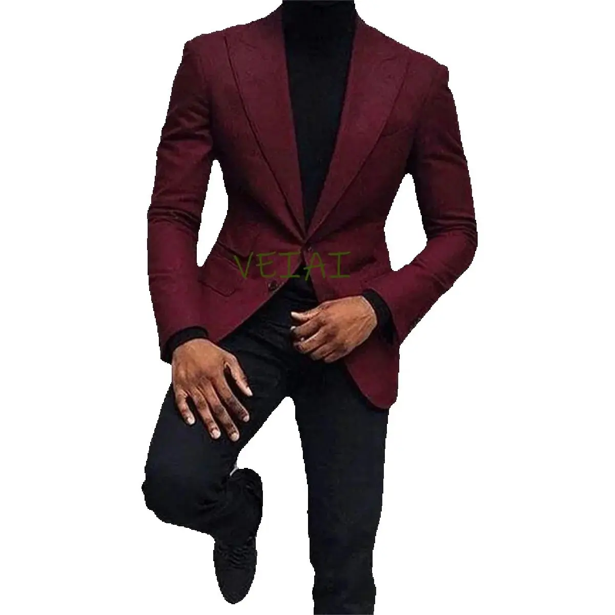 

CustomizedClassy Red 3-Piece Men's Wedding Suit | Slim Fit Tuxedo Set (Jacket+Vest+Pants) | Groom & Plus Size Formal Attire