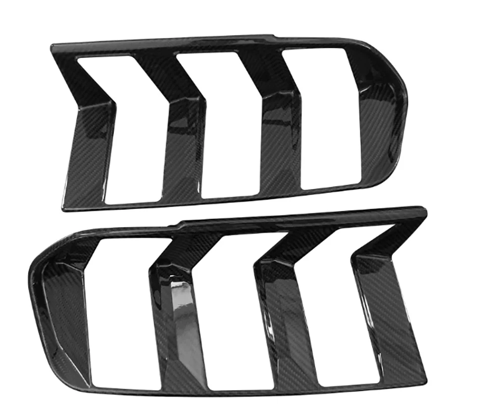 ألياف الكربون الجافة لفورد موستانج 2024 + إطار الضوء الخلفي للسيارة غطاء الكسوة الخلفي غطاء خفيف مجموعات الجسم اكسسوارات السيارات #3