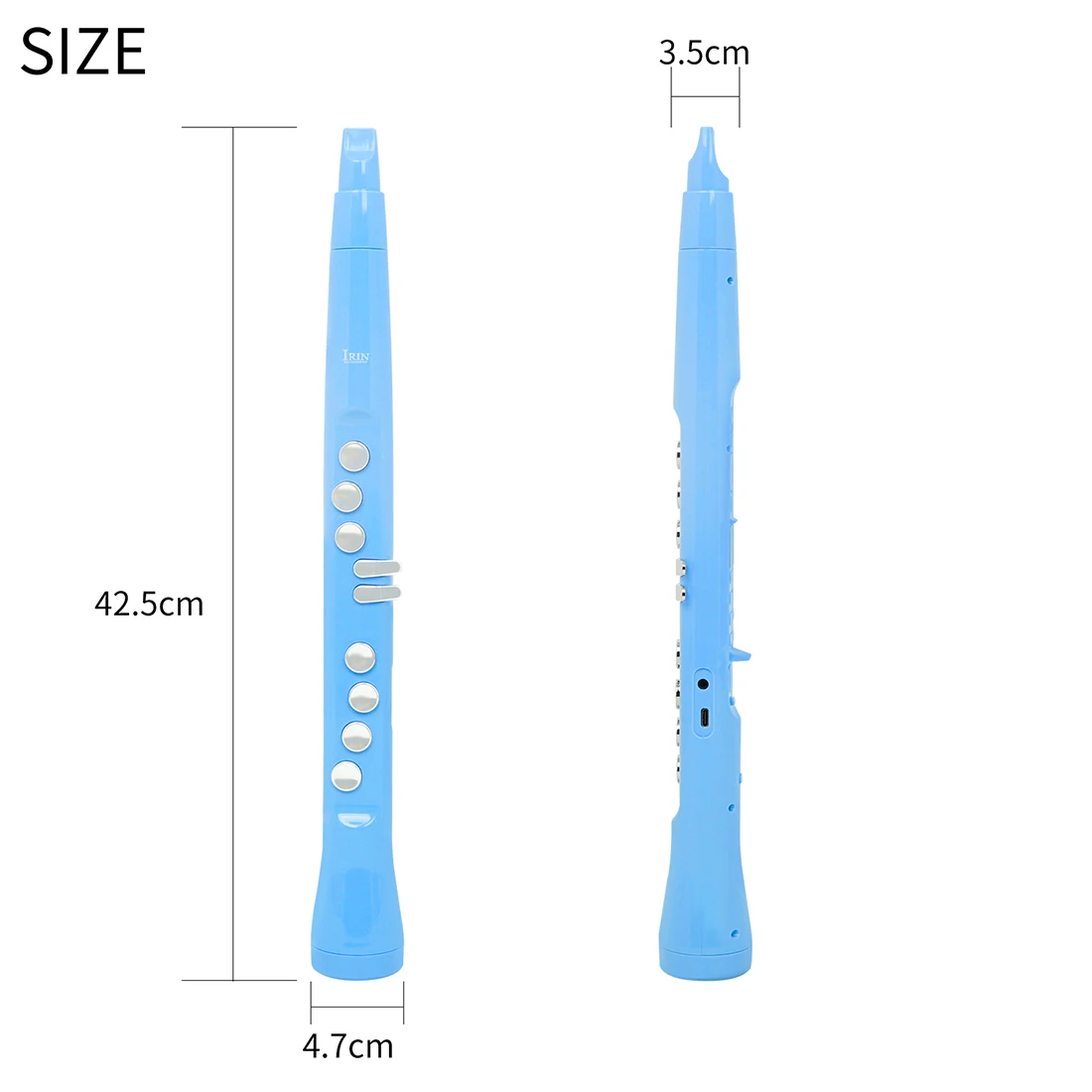 IRIN S58 Digital Blowpipe Electric Wind Instrument Rechargeable Saxophone with Built In Speaker for Stage Performance Practice